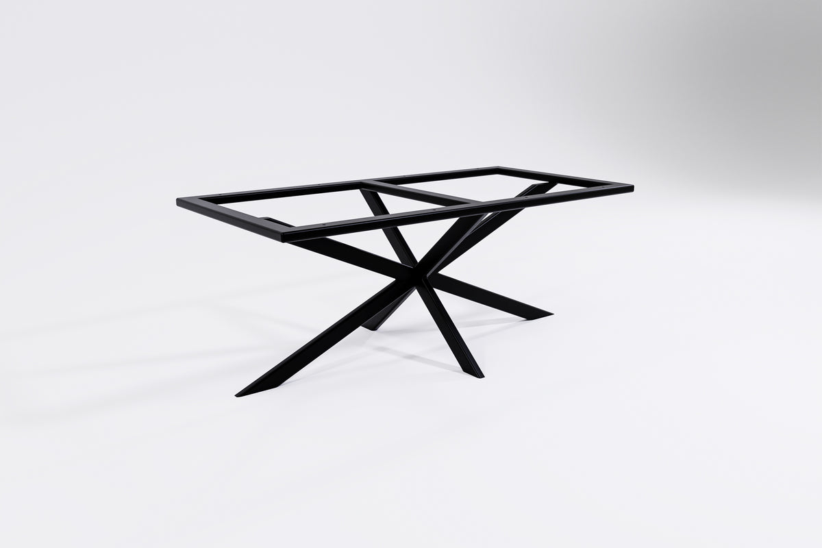 Rectangular spider coffee table base legs in black metal