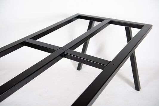 Black table frame for granite