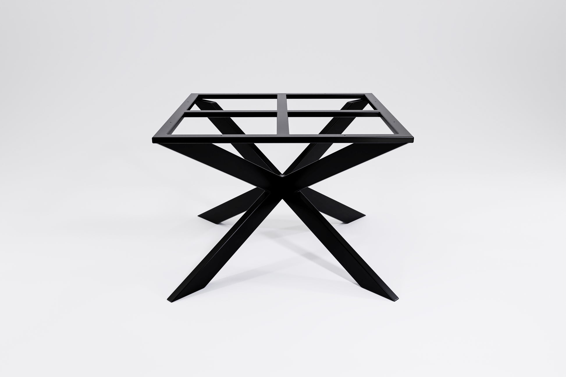 Spider leg black metal table base in black by Tilia Creations