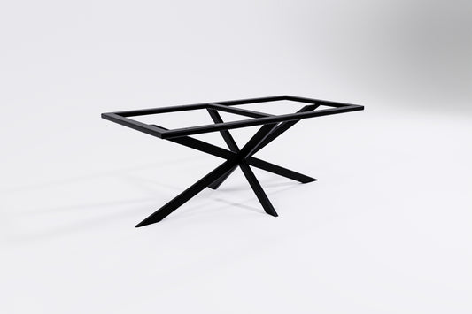 Rectangular spider coffee table base legs in black metal 