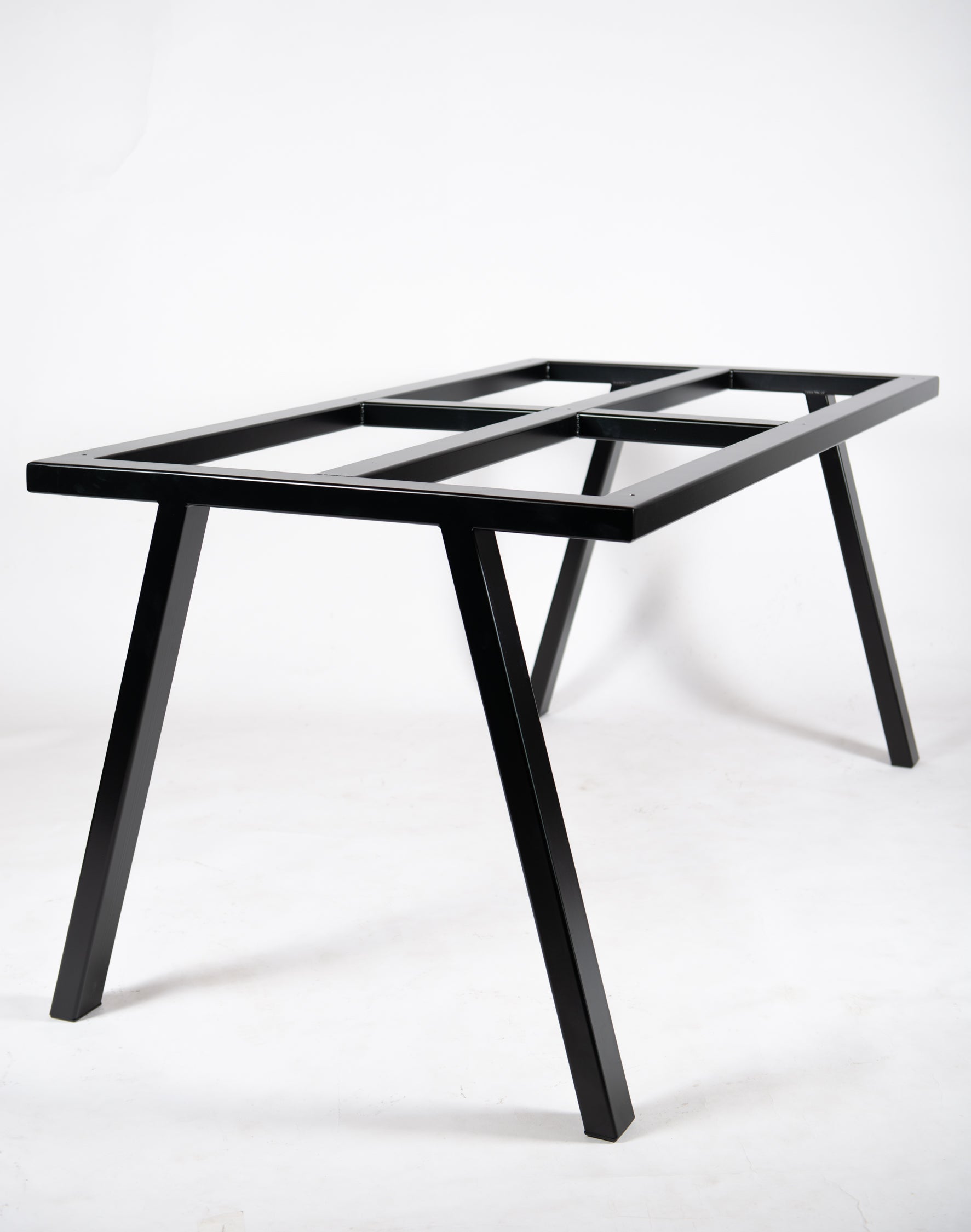 black table frame for thick stone 
